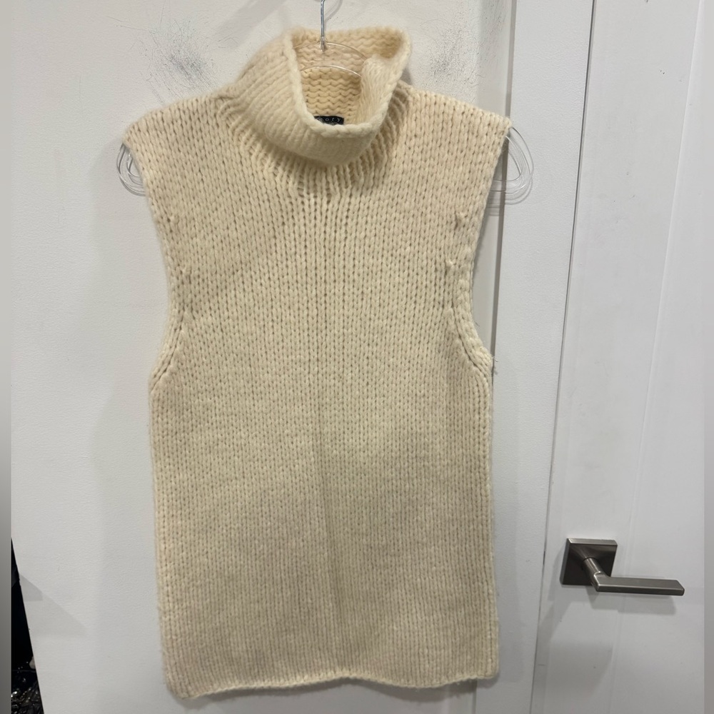 Theory Cream Turtleneck Sweater